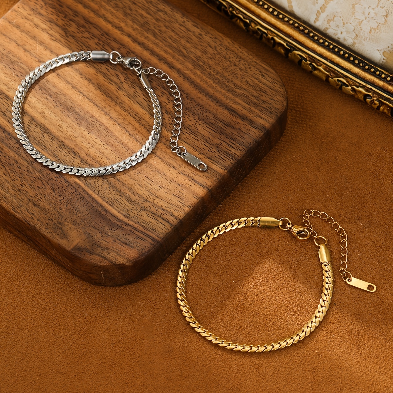 Women's Vintage Luxury Stainless Steel Snake Chain Bracelet